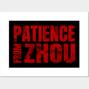 Patience from Zhou Red (grunge) Posters and Art